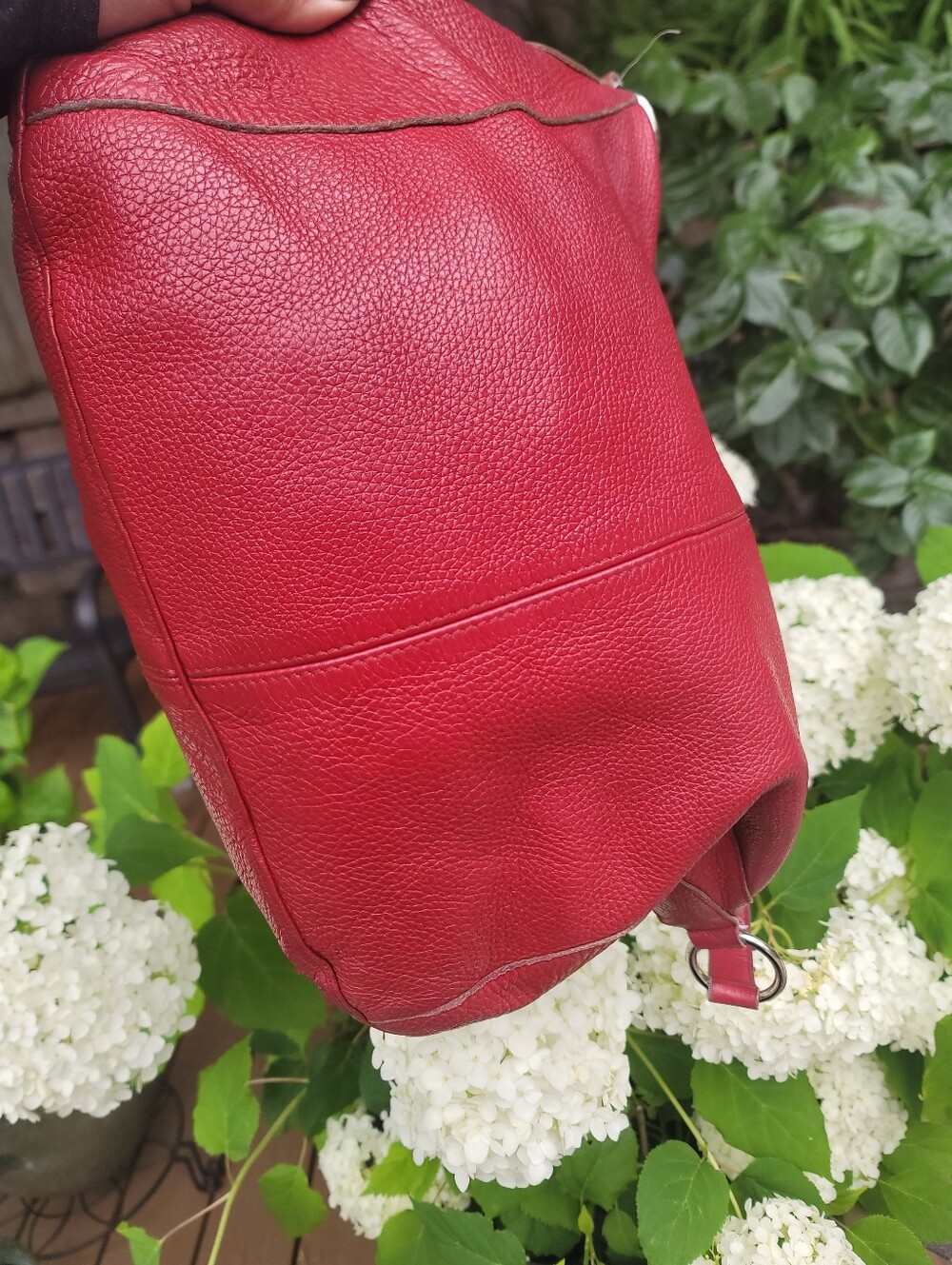 Furla Vintage Red Leather Slouchy Hobo And Dust Bag - Picture 11 of 16